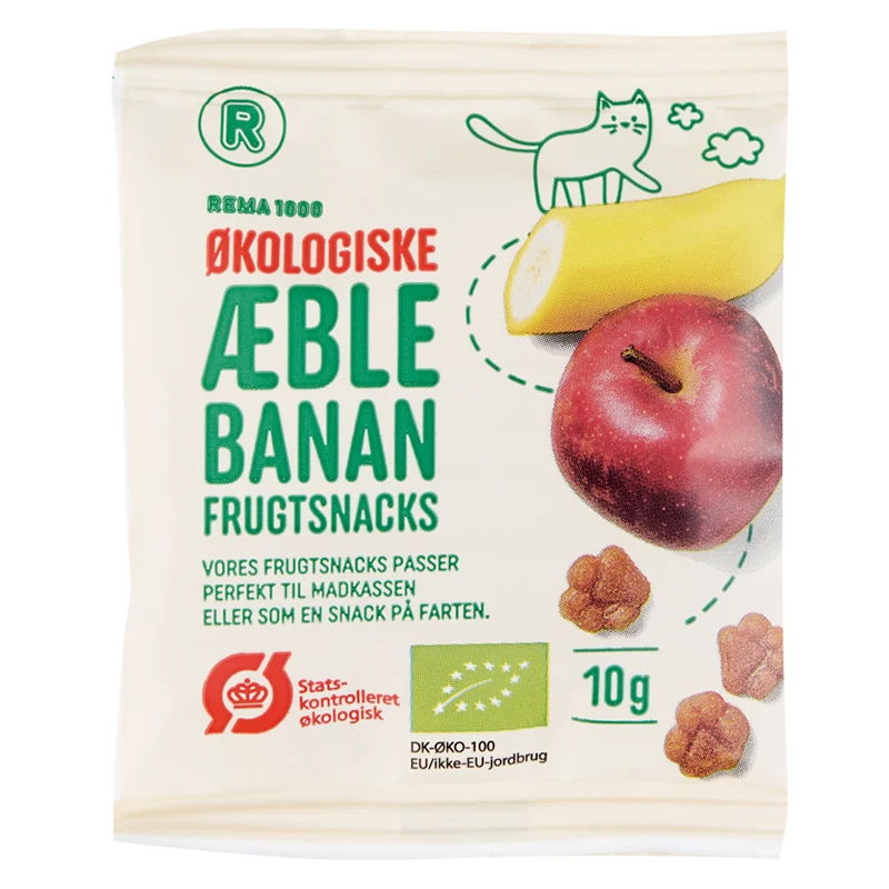 REMA 1000 Apple/Banana Fruit Snacks, REMA 1000 Denmark